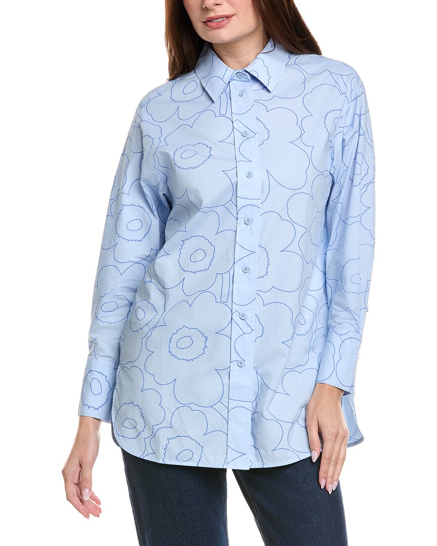 Marimekko Nila Unikko Shirt In Blue