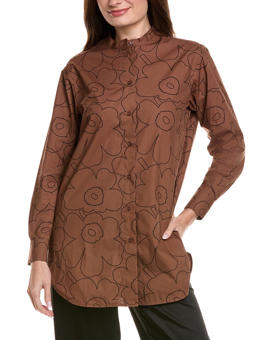 Marimekko Rohkea Unikko Shirt In Brown