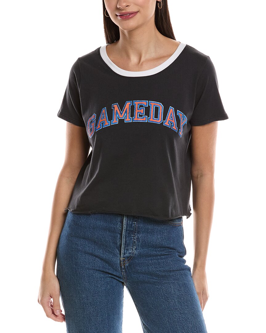 Prince Peter Gameday Florida Oversized Crop T-shirt In Black