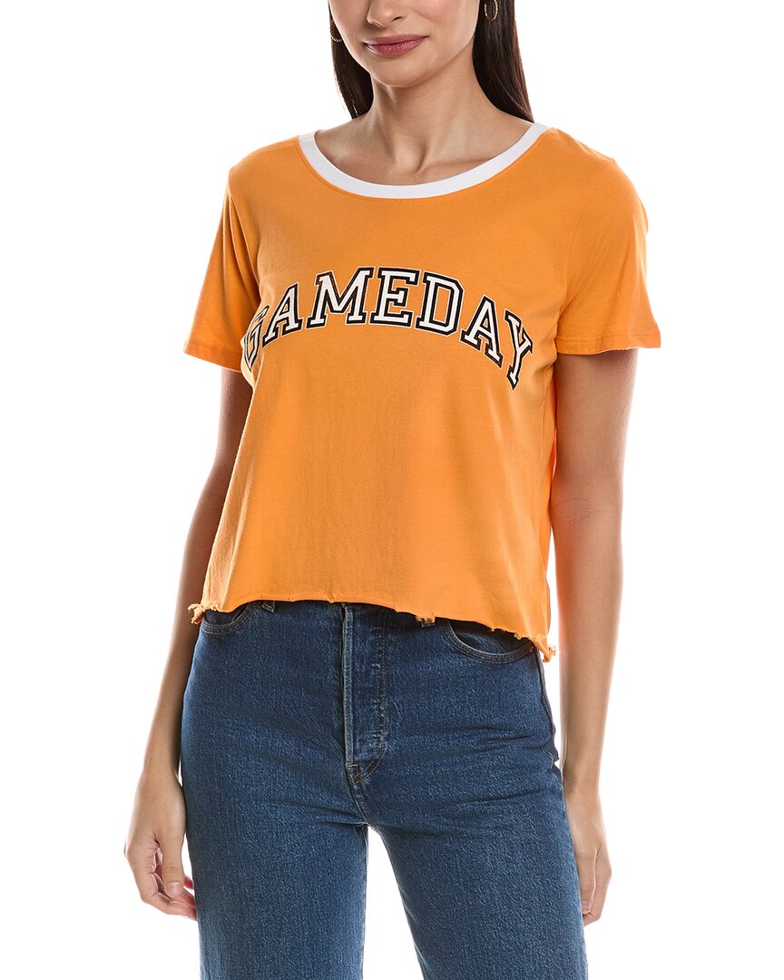 Prince Peter Gameday Tennessee Oversized Crop T-shirt In Orange