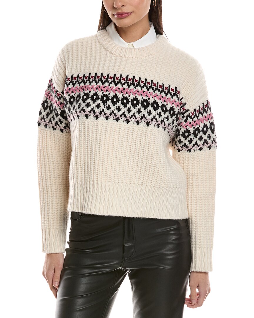 Rag & Bone Leigh Fairisle Wool Sweater In Metallic