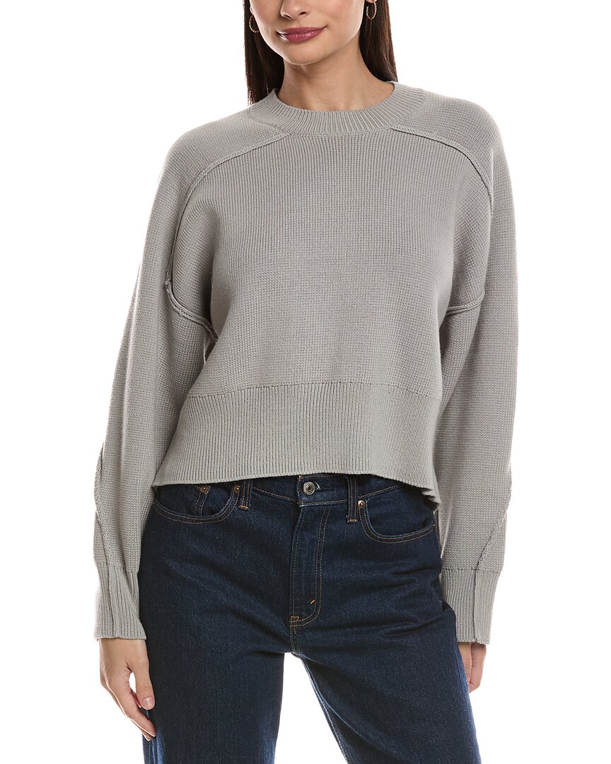 Rag & Bone Lysa Wool-blend Knit Sweater In Gray