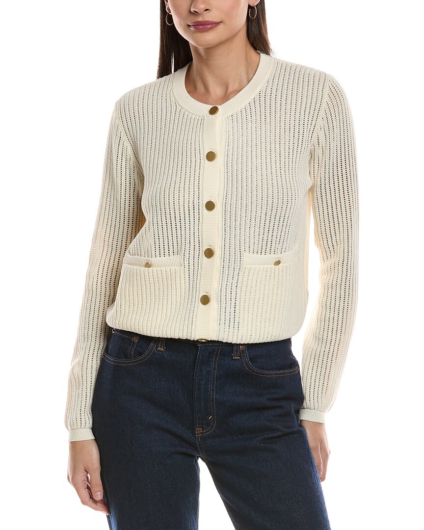 Rag & Bone Vivi Knit Cardigan In White