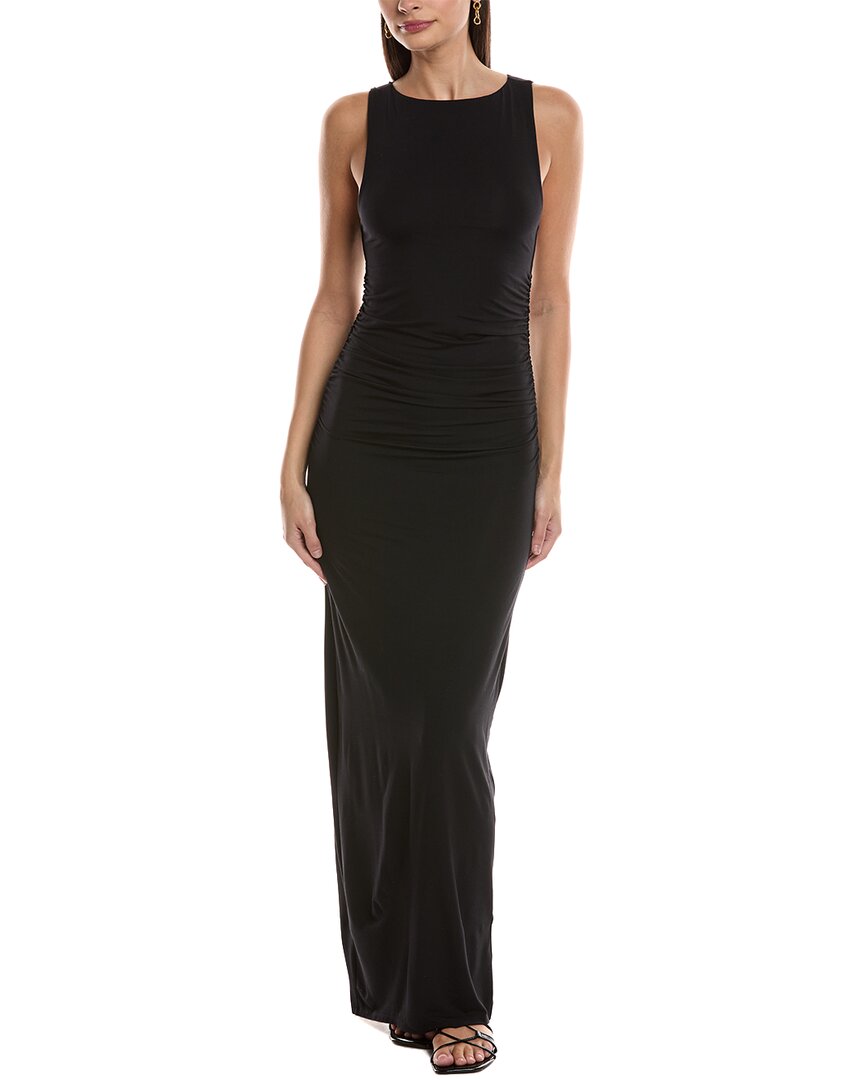 Rag & Bone Luca Shirred Maxi Dress In Black