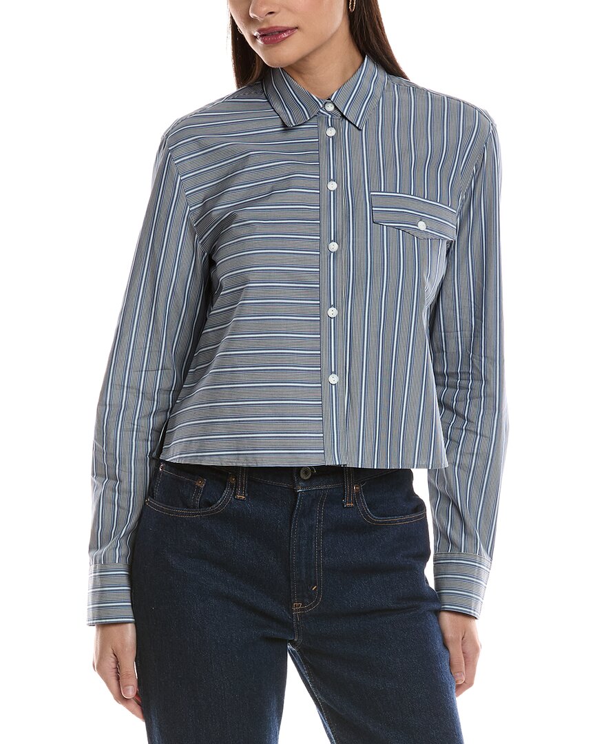 Rag & Bone Mina Stripe Shirt In Blue