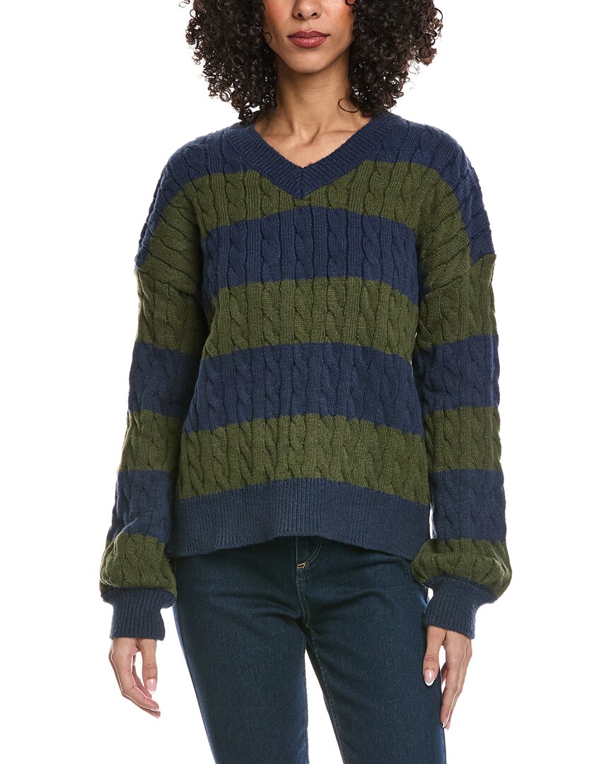 Madison Miles Knit Sweater In Blue