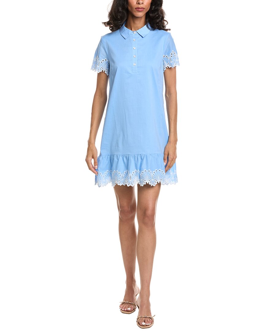 Sail To Sable Mini Shirtdress In Blue