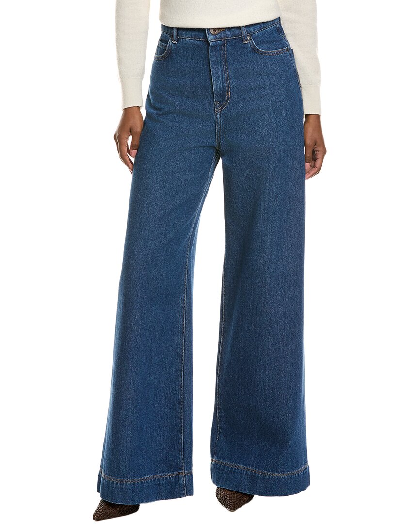 Weekend Max Mara Vega Denim Trouser In Blue