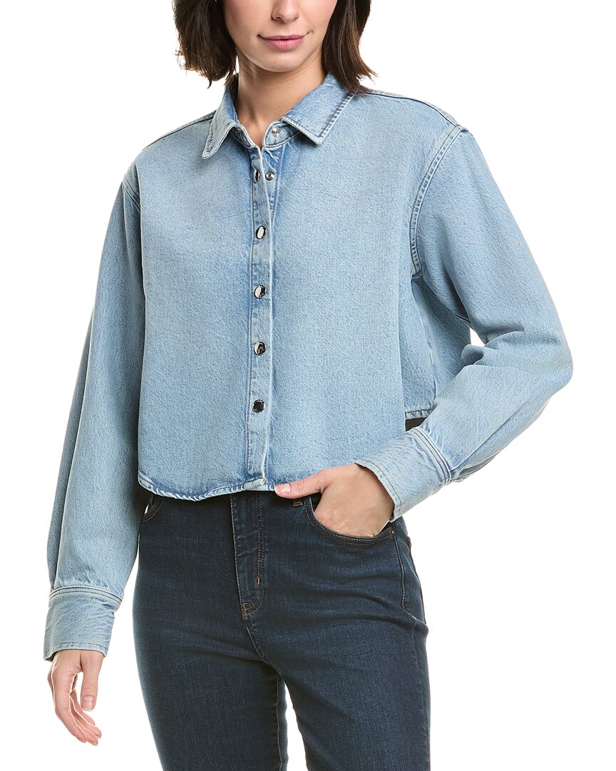 Frame Denim The Swing Shirt In Blue