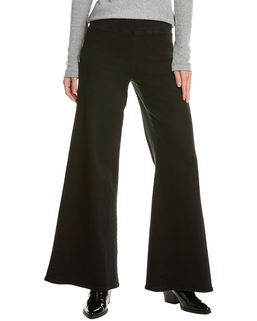 Frame Denim The Jetset Sheen Noir Flare Jean In Black