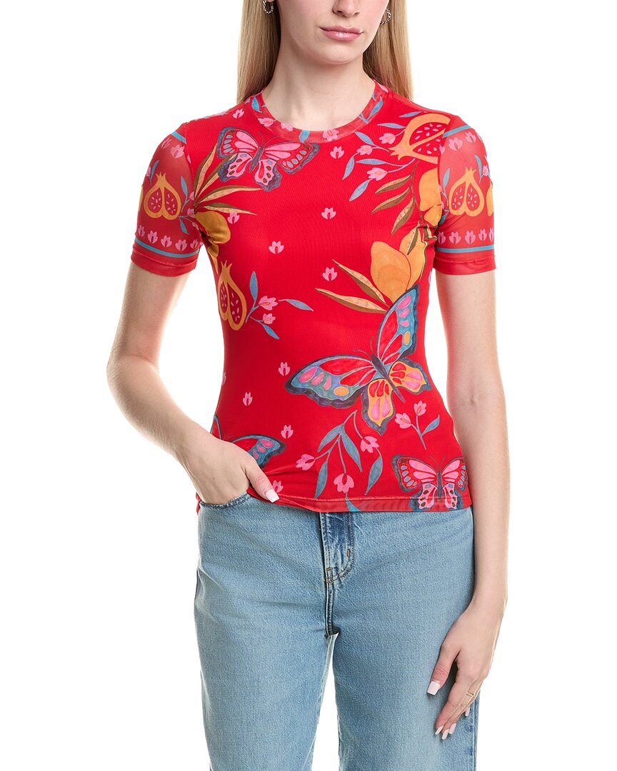 Johnny Was Eleanor Shirt In Red