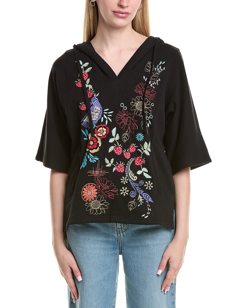 Johnny Was Hooded Sweatshirt In Black