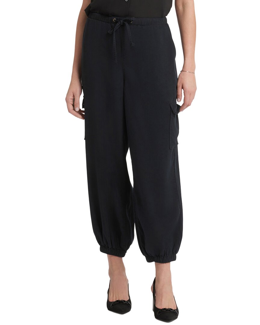 Nydj Cargo Overdye Black Relaxed Jean In Black