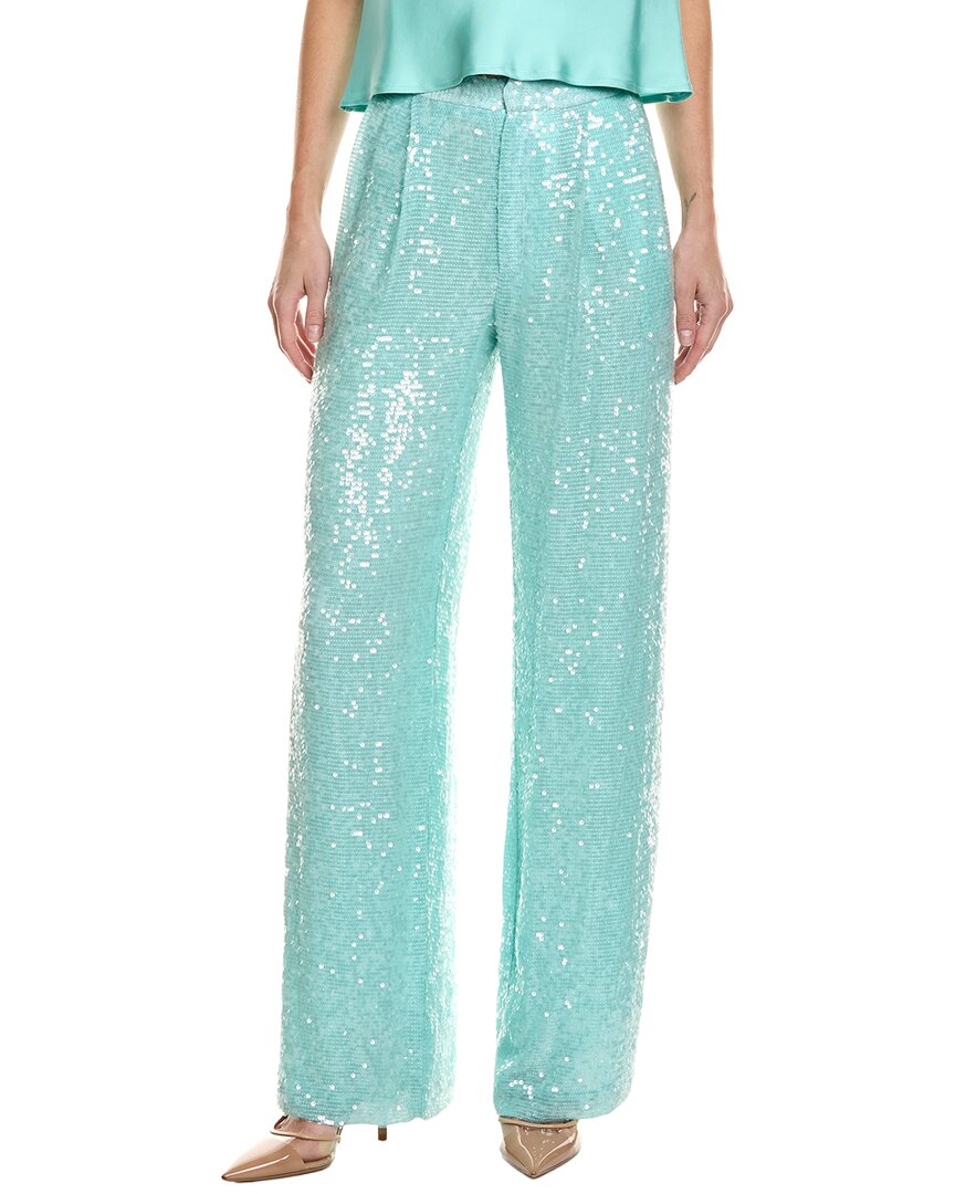 Lapointe Sequin High-waist Trouser In Green