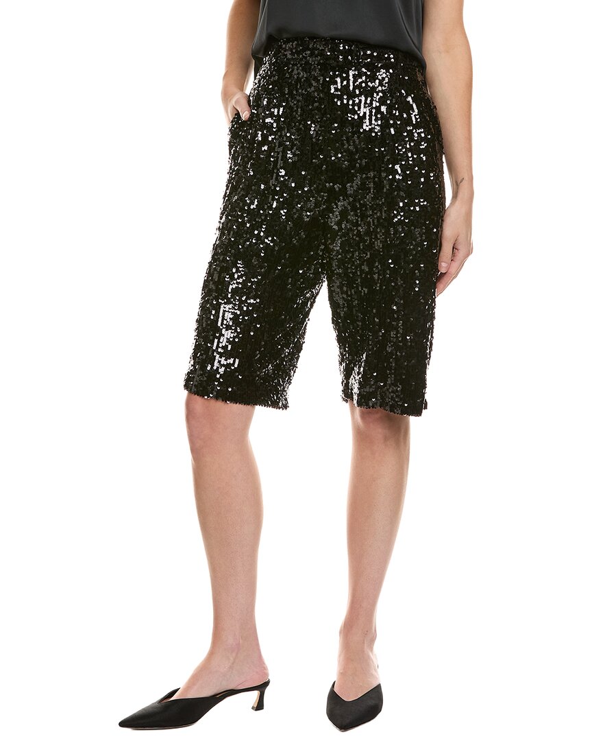 Lapointe Sequin High-waist Short In Black