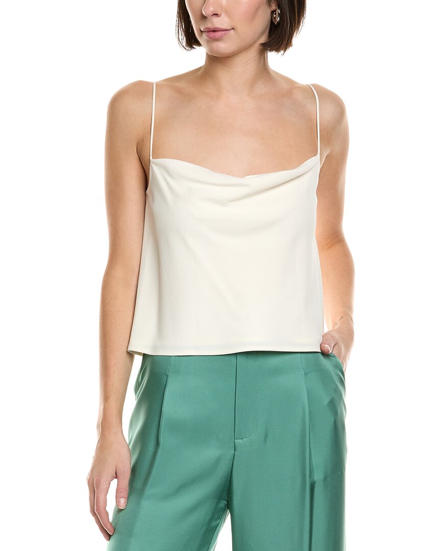 Lapointe Pebble Crepe Cami Shirt In White