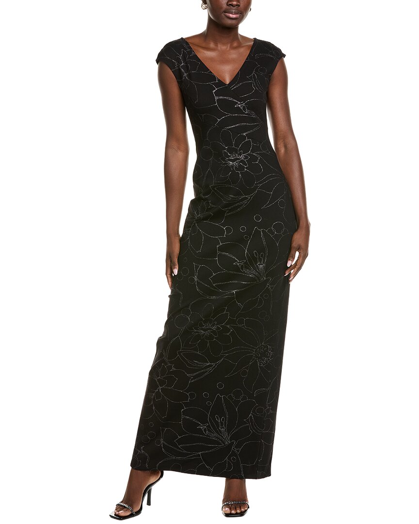 St John St. John Printed Gown In Black