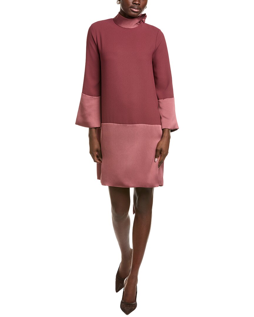 St John St. John Satin Mini Dress In Brown