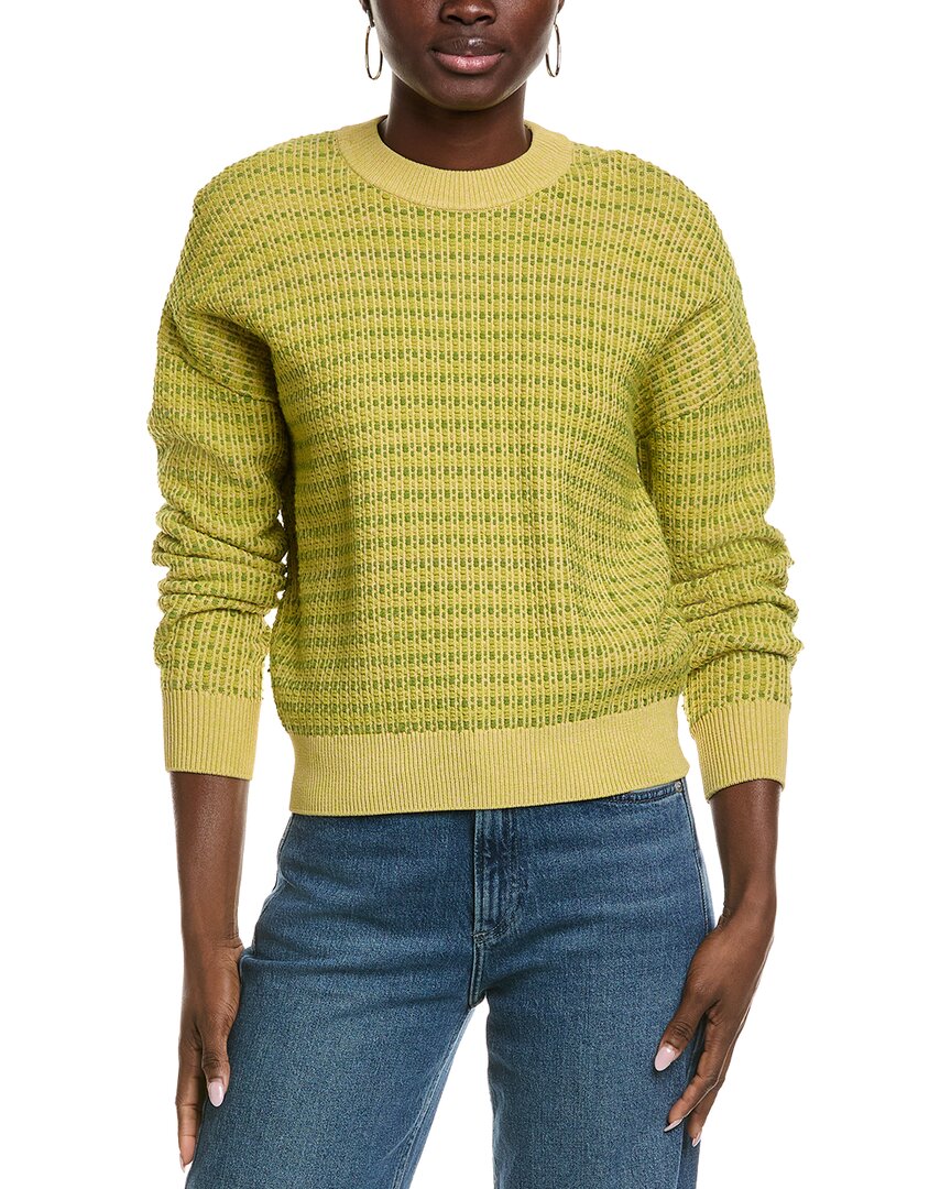 St John St. John Tonal Knit Sweater In Green