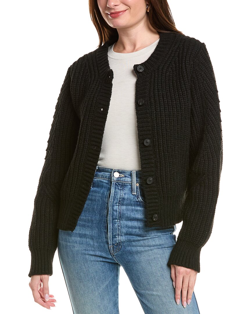 Color Block Cardigan In Black