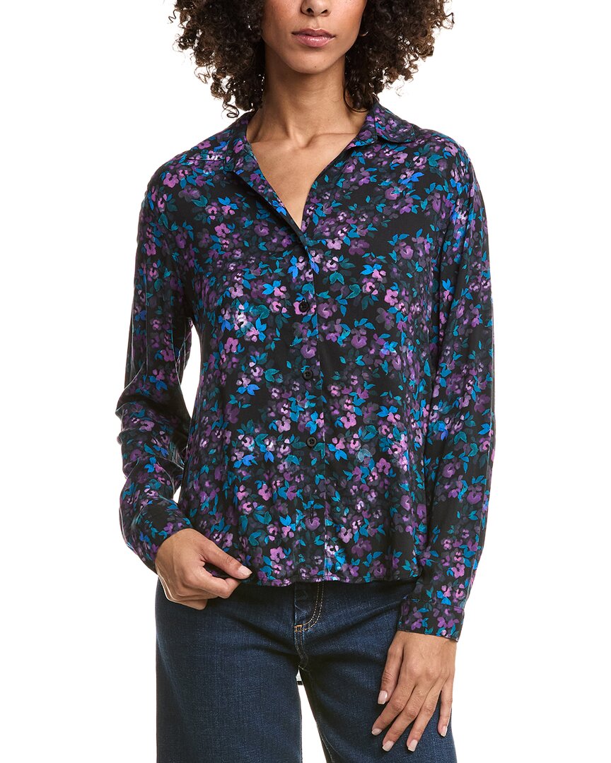 Bella Dahl Classic Button Down Blouse In Multi
