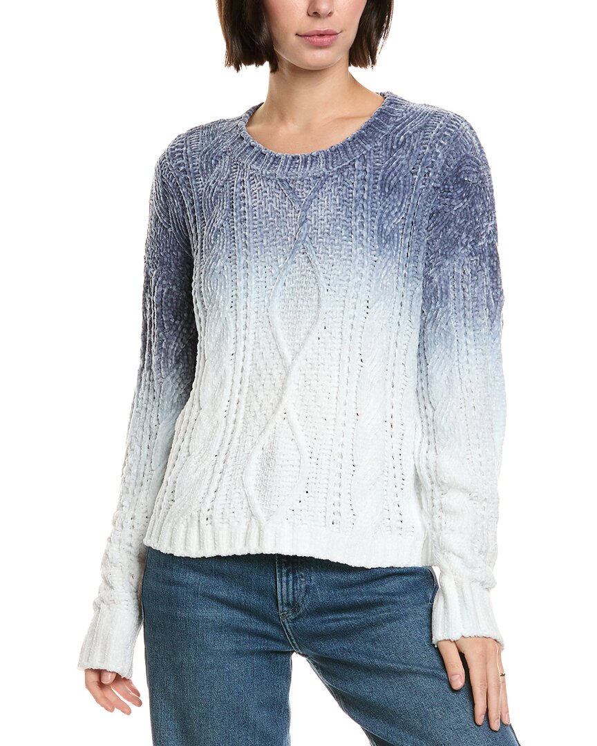 Bella Dahl Cable Chenille Sweater In Blue