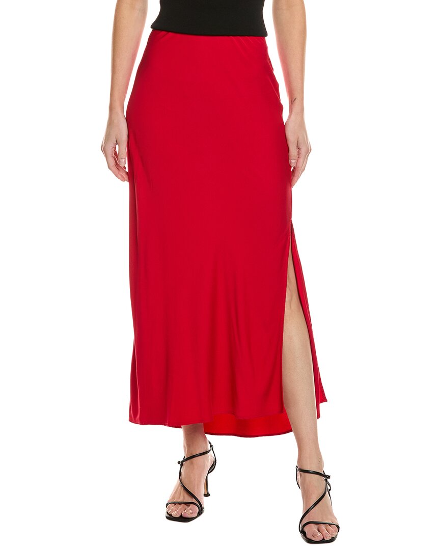 Bella Dahl Side Slit Bias Maxi Skirt In Red