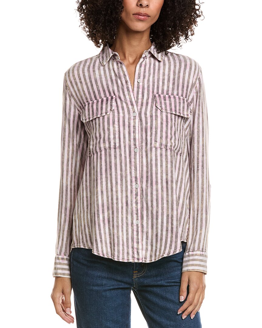 Trove New York Owen Stripe Shirt In Multi