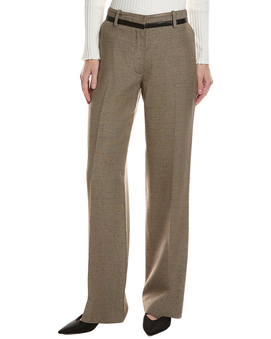 Proenza Schouler Aiden Linen-blend Pant In Brown