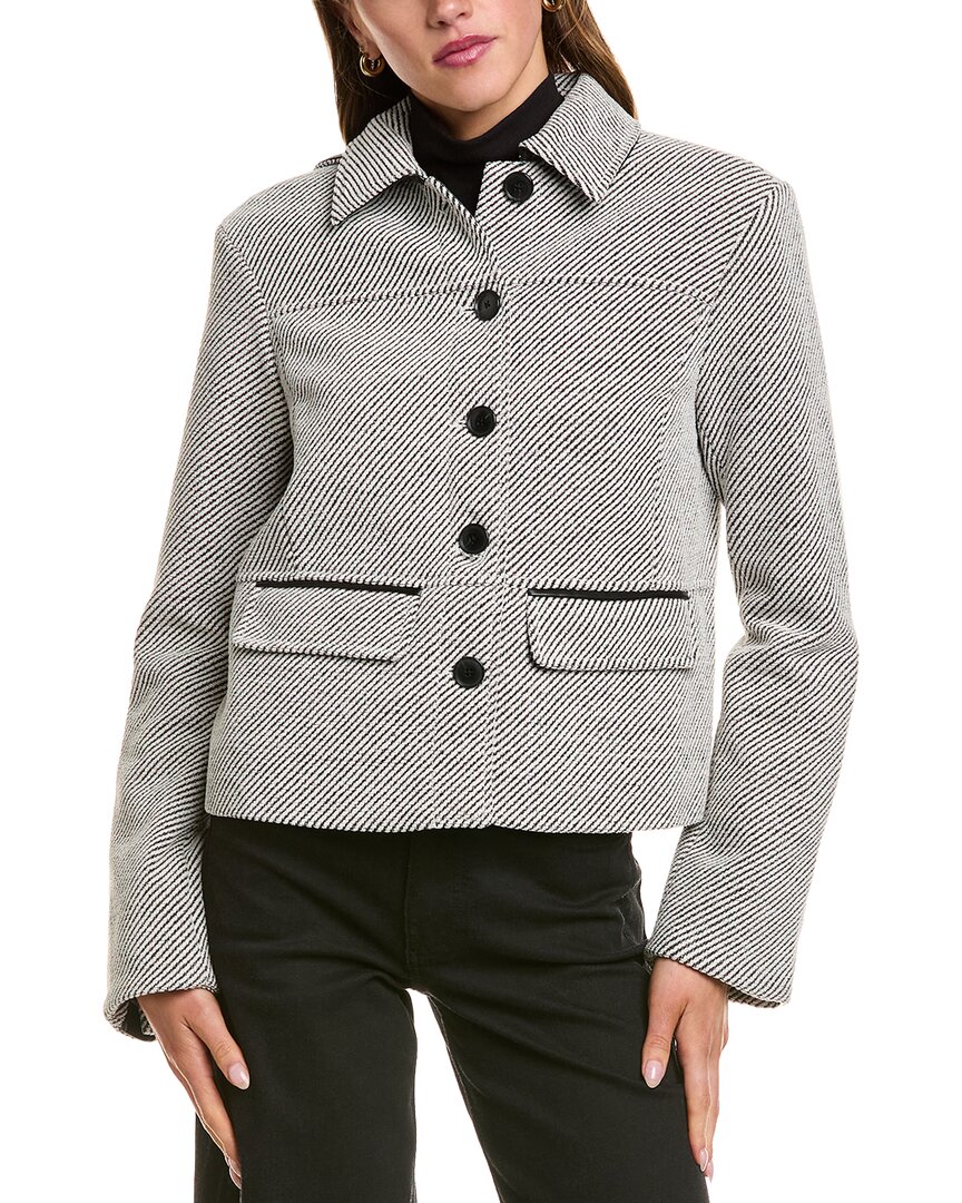 Proenza Schouler White Label Colette Wool-blend Jacket In Gray