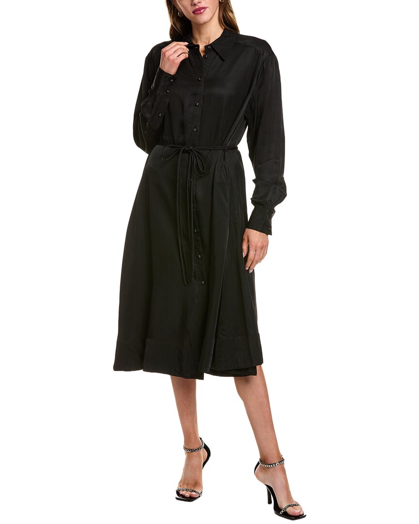 Proenza Schouler White Label Nelson Midi Dress In Black