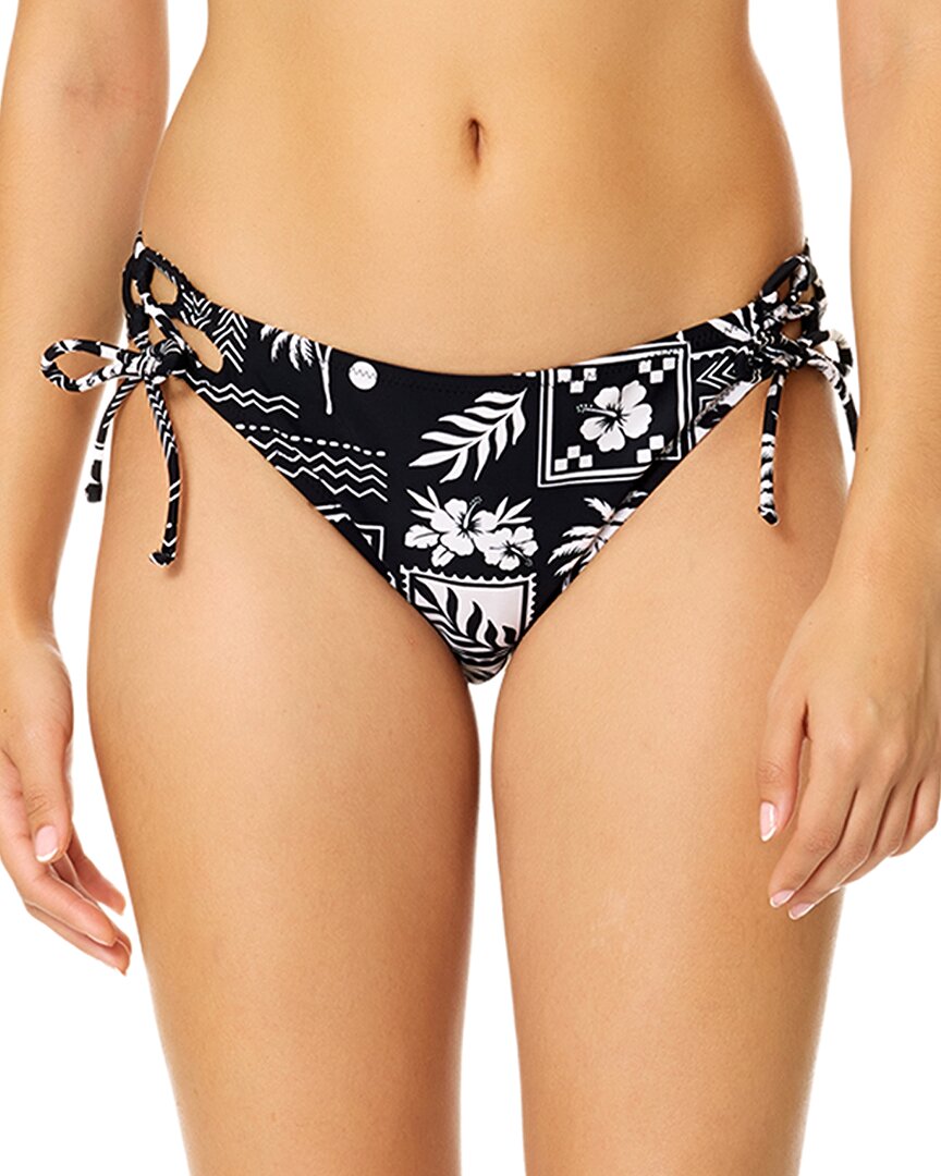 Raisins Sweet Side Bikini Bottom In Black Sands (blk)