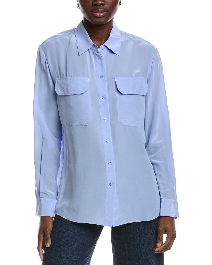 Boss By Hugo Boss Boss Hugo Boss Biventi Silk-blend Shirt In Blue