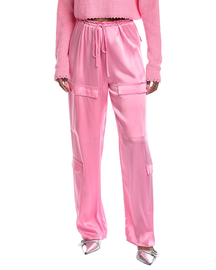 Lapointe Satin Cargo Pant In Pink