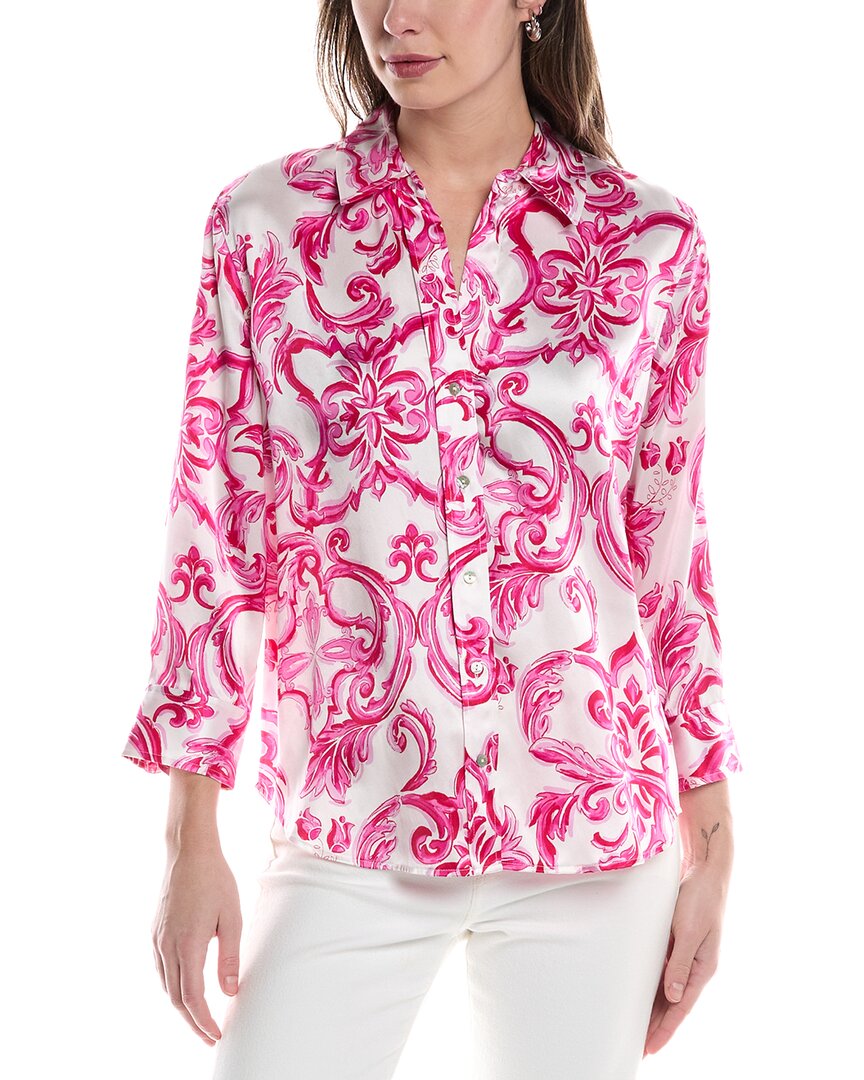 L'agence Dani 3/4-sleeve Silk Blouse
