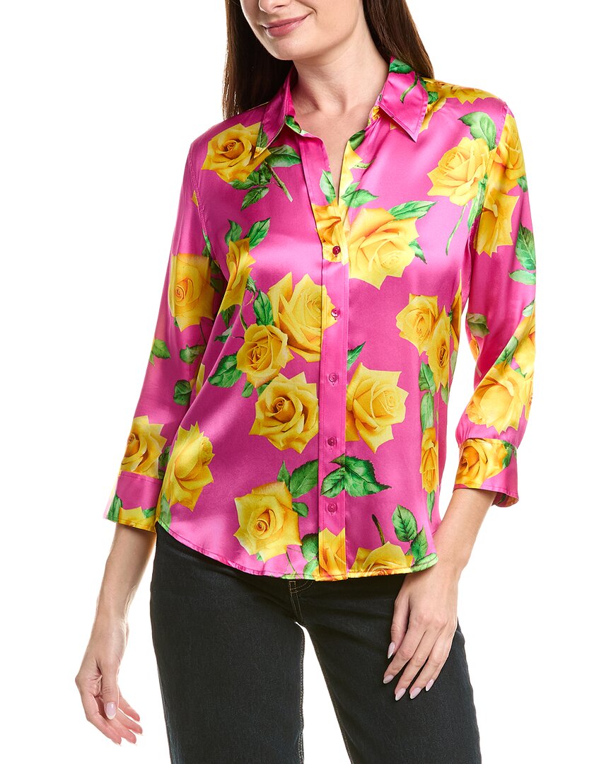 L'agence Dani 3/4-sleeve Silk Blouse