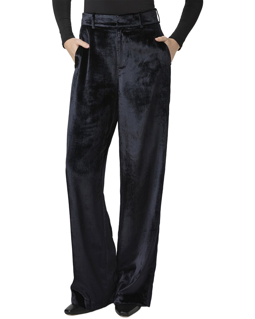 Paige Chateau Midnight Wide Leg Trouser Jean In Black
