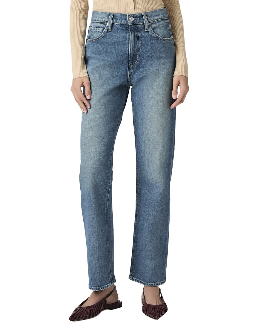 Paige Sawyer Cranked Up High Rise Wide Straight Leg Jean In Blue