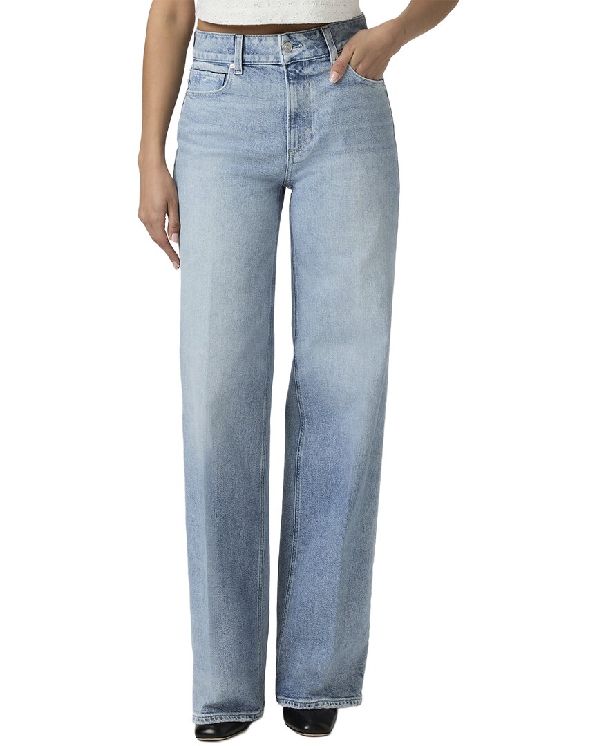 Paige Sasha Verse High Rise Column Straight Leg Jean In Gray