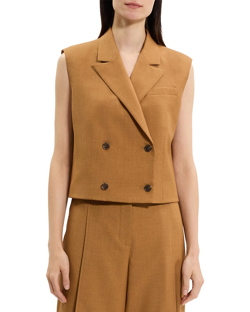 Theory Peak Db Vest.city Tw In Brown