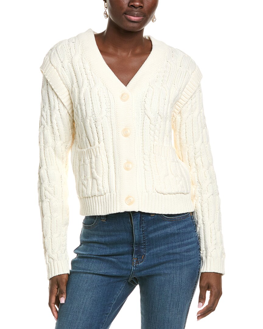 Endless Rose Cable Cardigan In White