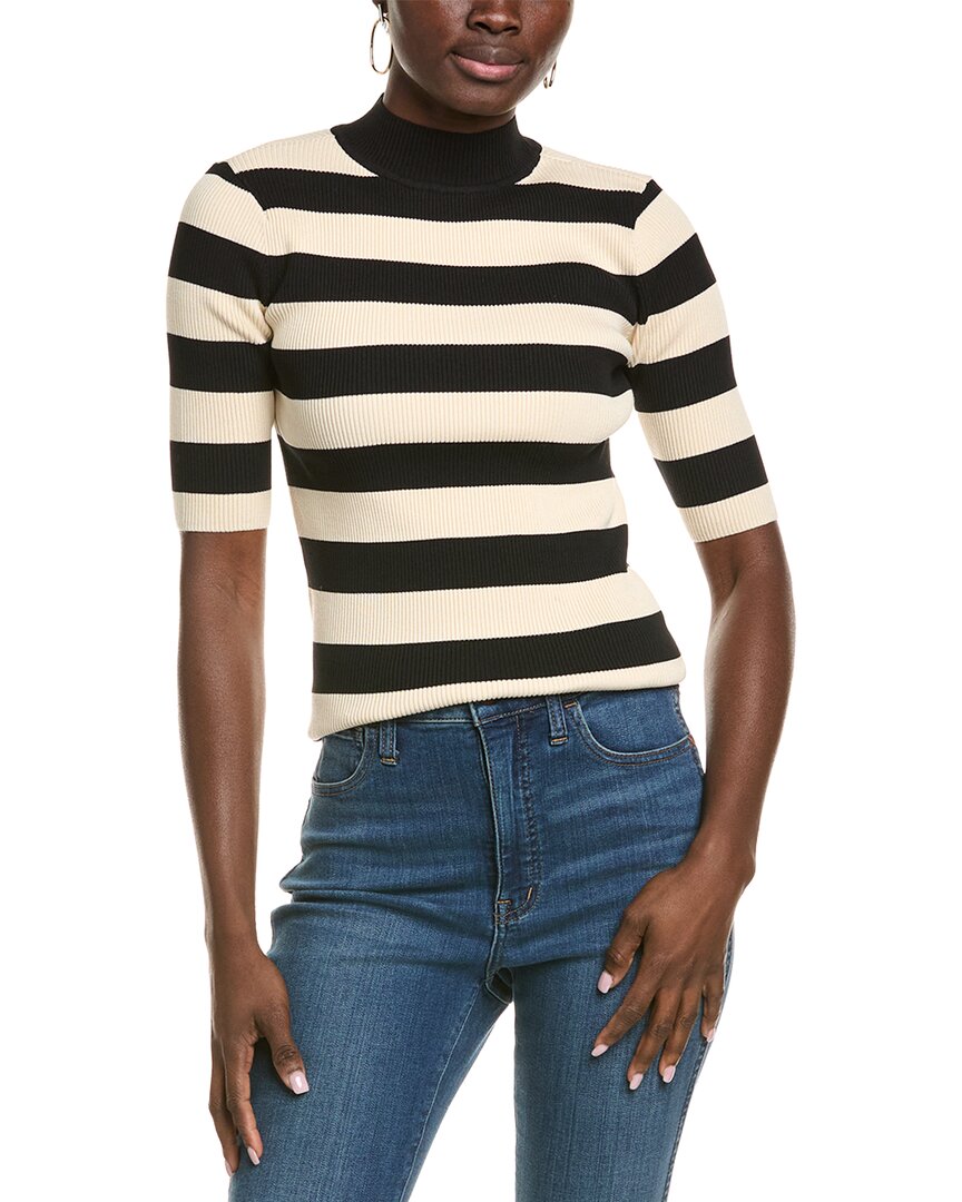 Endless Rose Striped Top In Black