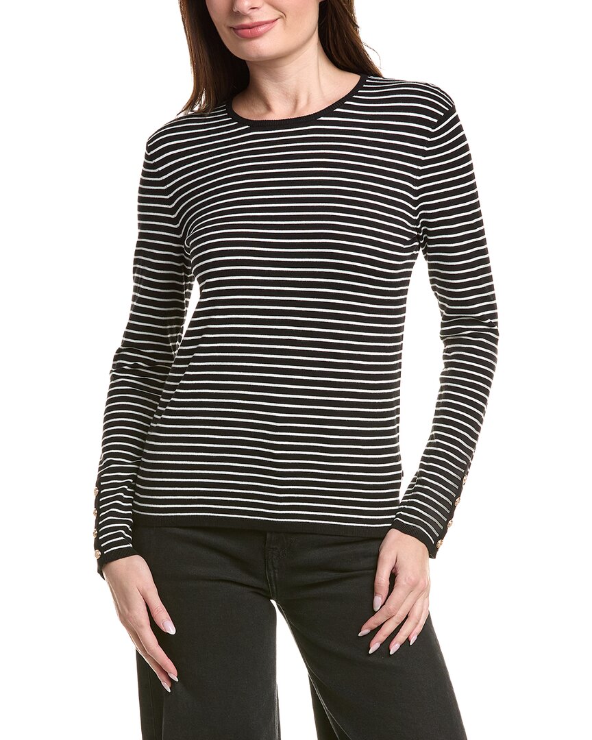 English Factory Stripe Sweater In Black