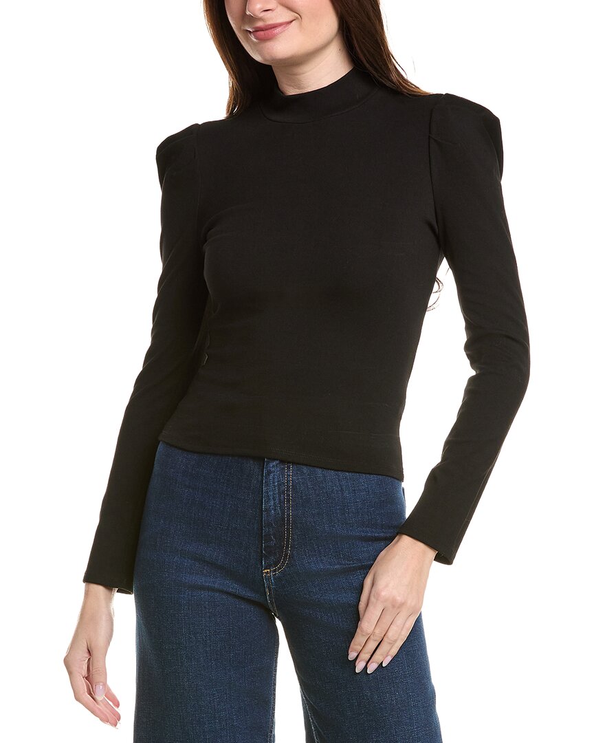 English Factory Turtleneck Rib Top In Black