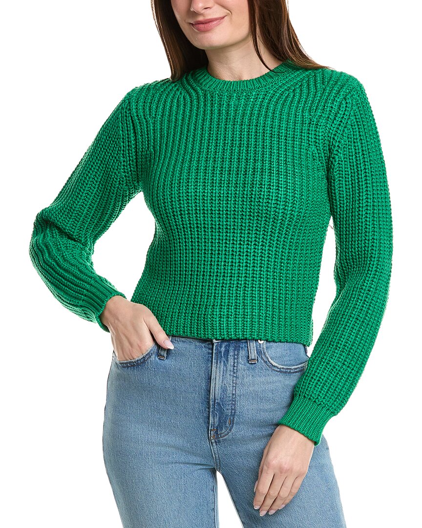 English Factory Round Neck Sweater In Green