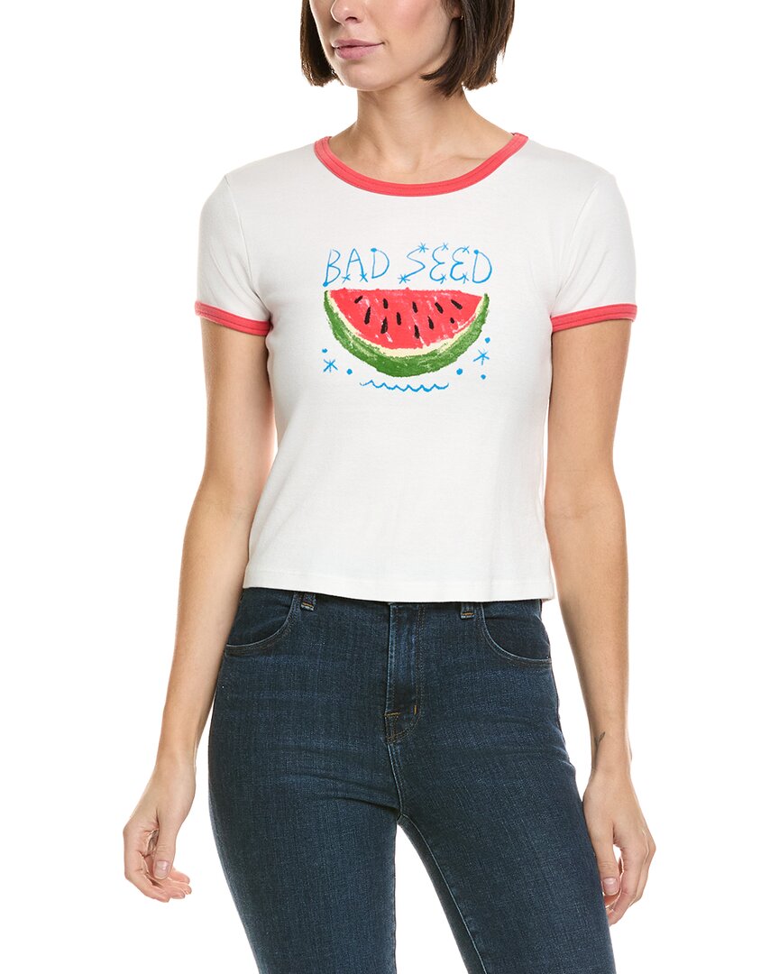 Mother The Itty Bitty Ringer T-shirt In Brown