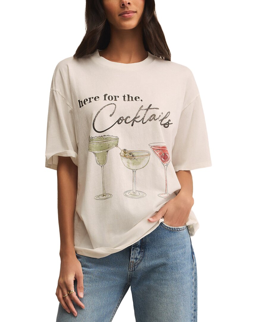 Z Supply Cocktails City T-shirt In White