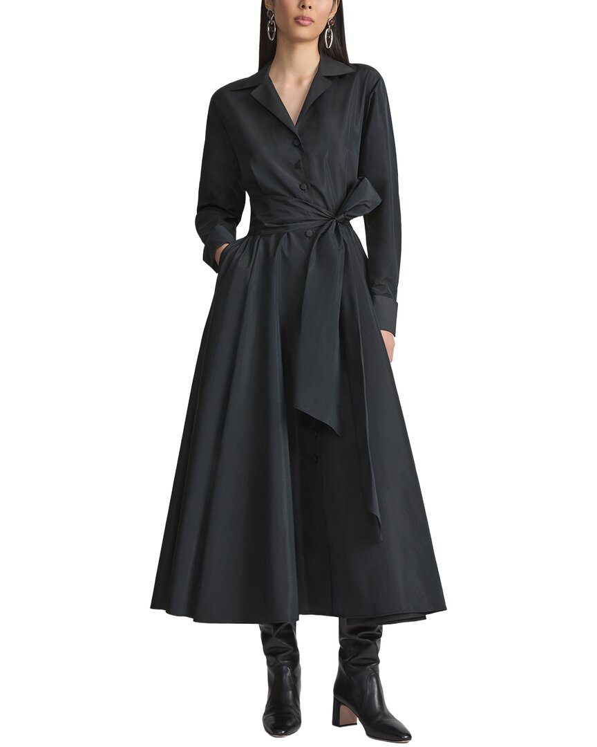Lafayette 148 New York Notch Collar Dress In Black