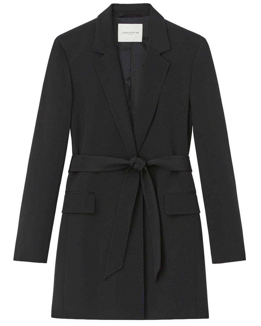 Lafayette 148 New York Plus Notch Lapel Blazer In Black