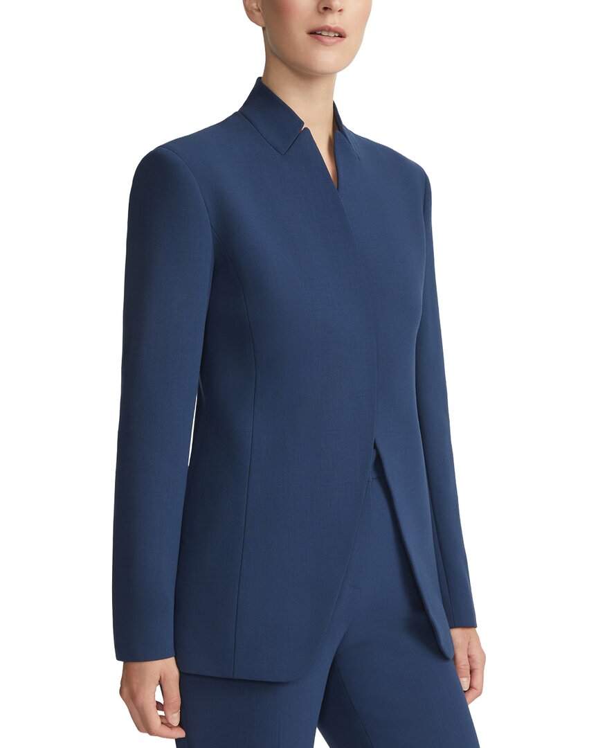 Lafayette 148 New York Curved Cutaway Blazer In Blue
